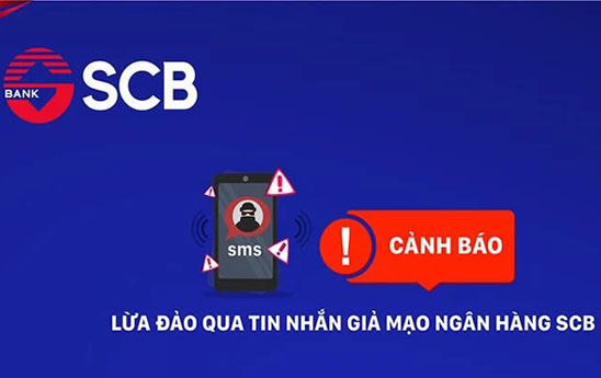 SCB cảnh báo lừa đảo qua tin nhắn giả mạo