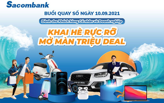 Tất cả các giải thưởng còn lại trong 2 chương trình ưu đãi của Sacombank đã tìm được chủ nhân