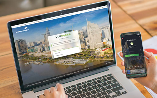 VCB Digibank bổ sung thêm bước xác thực bằng mã OTP khi khách hàng đăng nhập trên trình duyệt web mới