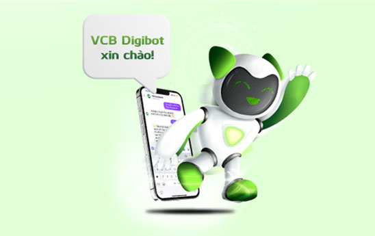 VCB Digibot cập nhật tính năng “Hỗ trợ đăng ký dịch vụ ngân hàng trực tuyến”