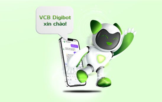 VCB Digibot cập nhật tính năng “Hỗ trợ đăng ký dịch vụ ngân hàng trực tuyến”