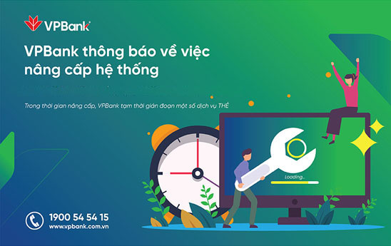 VPBank nâng cấp hệ thống tạm thời gián đoạn dịch vụ Loyalty