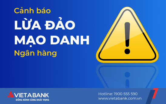 VietABank cảnh báo lừa đảo mạo danh ngân hàng