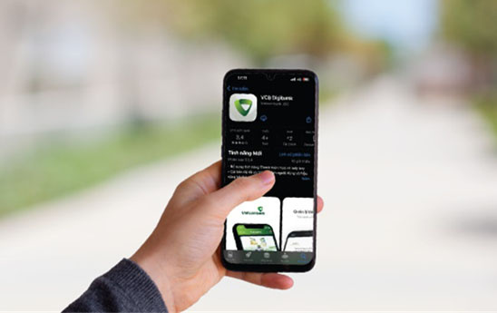 Vietcombank cải tiến/bổ sung thêm nhiều tính năng mới cho ngân hàng số