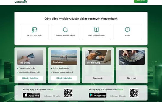 Vietcombank thí điểm triển khai “Cổng đăng ký sản phẩm dịch vụ trực tuyến”