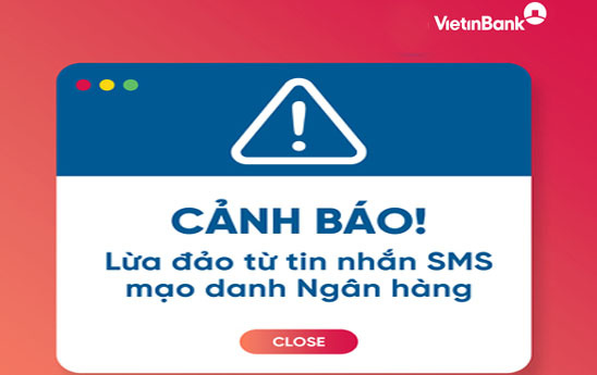 VietinBank cảnh báo lừa đảo giả mạo tin nhắn SMS