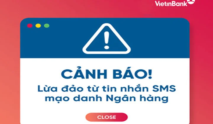 VietinBank cảnh báo lừa đảo giả mạo tin nhắn SMS
