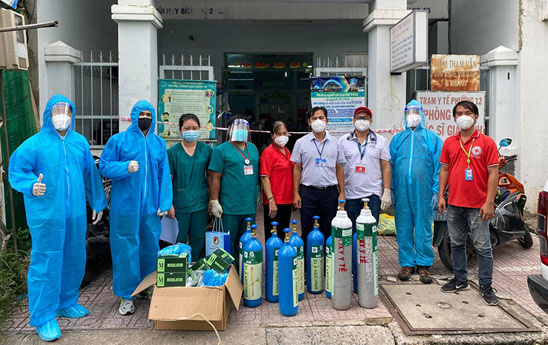 ASC cầu nối tiếp nhận ủng hộ bình Oxy trên địa bàn TP.Hồ Chí Minh