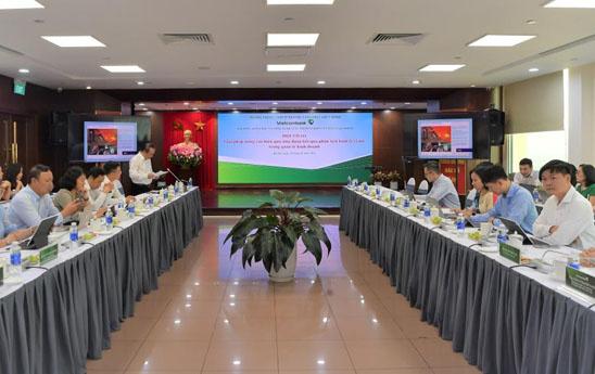 Vietcombank tổ chức hội thảo về giải pháp nâng cao hiệu quả ứng dụng kết quả phân tích kinh tế vĩ mô trong quản lý kinh doanh