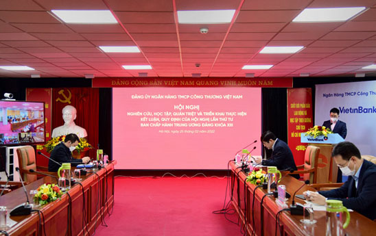 VietinBank tổ chức Hội nghị trực tuyến nghiên cứu, học tập các Kết luận, Quy định của Hội nghị Trung ương 4 (khóa XIII)