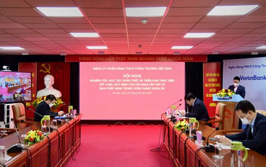 VietinBank tổ chức Hội nghị trực tuyến nghiên cứu, học tập các Kết luận, Quy định của Hội nghị Trung ương 4 (khóa XIII)