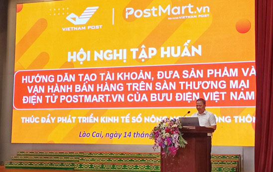 Vietnam Post Lào Cai tập huấn kỹ năng kinh doanh trên sàn Postmart.vn