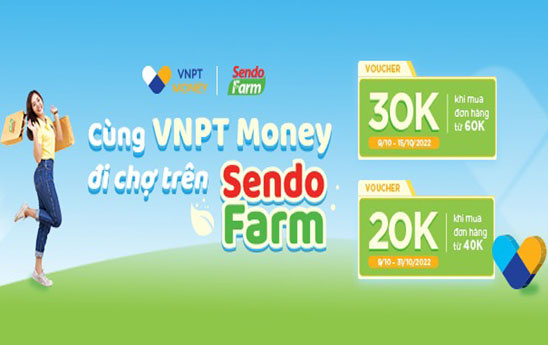 3.000 voucher giảm giá dành cho khách hàng mua hàng trên Website Sendo và thanh toán qua VNPT Money