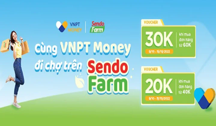 3.000 voucher giảm giá dành cho khách hàng mua hàng trên Website Sendo và thanh toán qua VNPT Money