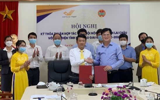 Bưu điện và Hội Nông dân tỉnh Lai Châu ký kết thỏa thuận hợp tác
