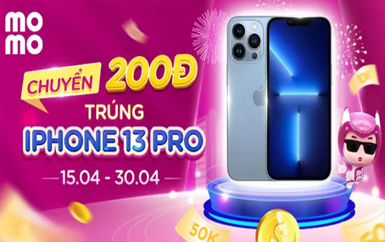 Chuyển 200 đồng trúng siêu phẩm iPhone 13 Pro