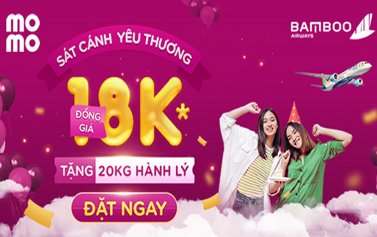 Đặt vé máy bay Bamboo Airways trên MoMo nhận ưu đãi lớn