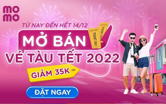 Đặt vé tàu trên MoMo giảm 35.000đồng