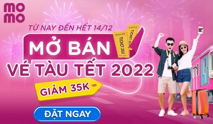 Đặt vé tàu trên MoMo giảm 35.000đồng