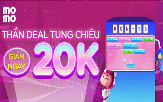 Đổ xăng giảm 20.000 đồng trên MoMo