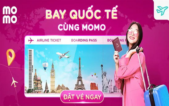 Lần đầu tiên đường bay quốc tế chính thức mở bán trên MoMo