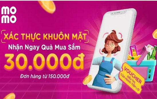 MoMo tặng quà giảm giá khi xác thực khuôn mặt