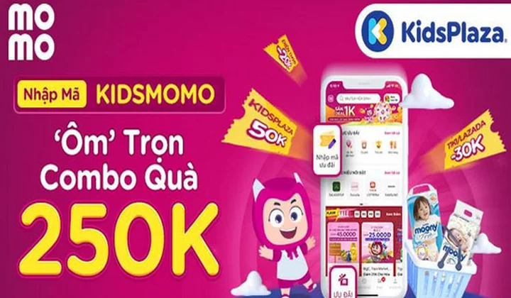 MoMo tặng quà khách hàng nhập mã “KIDSMOMO”