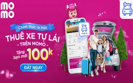 MoMo tặng quà khách hàng sử dụng dịch vụ Thuê xe tự lái