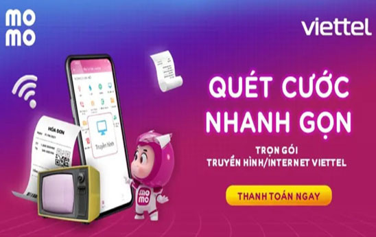 MoMo triển khai thanh toán cước phí Viettel trên toàn quốc