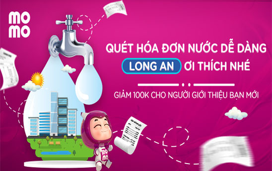 Mở MoMo thanh toán Nước Long An vô vàn tiện ích