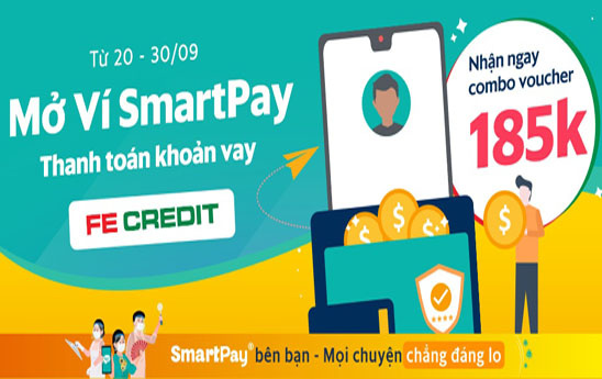 Mở Ví SmartPay - Thanh toán khoản vay FEC nhận ngay combo voucher