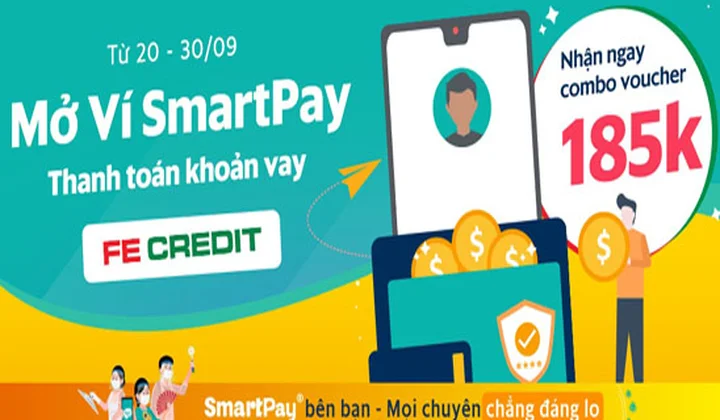 Mở Ví SmartPay - Thanh toán khoản vay FEC nhận ngay combo voucher