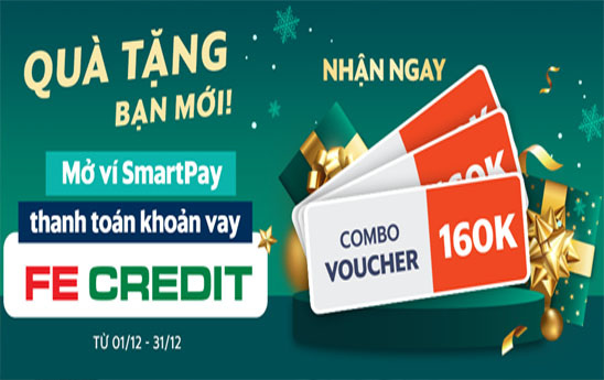 Mở ví SmartPay thanh toán khoản vay FE Credit