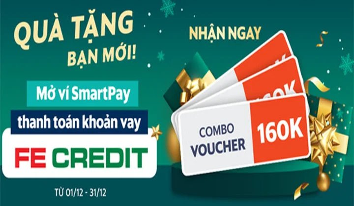 Mở ví SmartPay thanh toán khoản vay FE Credit