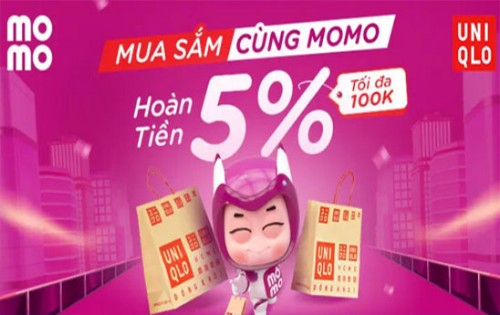 Mua sắm tại Uniqlo, chạm MoMo hoàn liền 5% tối đa 100.000 đồng