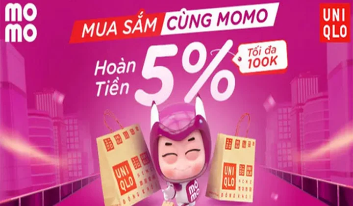 Mua sắm tại Uniqlo, chạm MoMo hoàn liền 5% tối đa 100.000 đồng