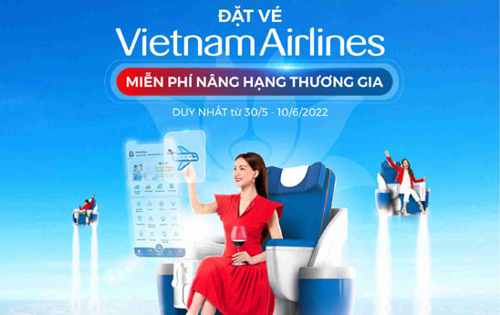 Nâng hạng thương gia miễn phí khi Đặt vé máy bay trên Agribank E-Mobile Banking và Ví VNPAY