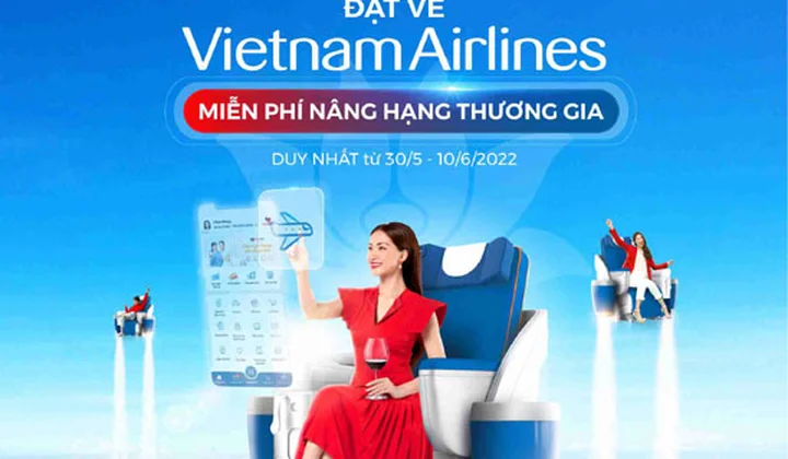 Nâng hạng thương gia miễn phí khi Đặt vé máy bay trên Agribank E-Mobile Banking và Ví VNPAY