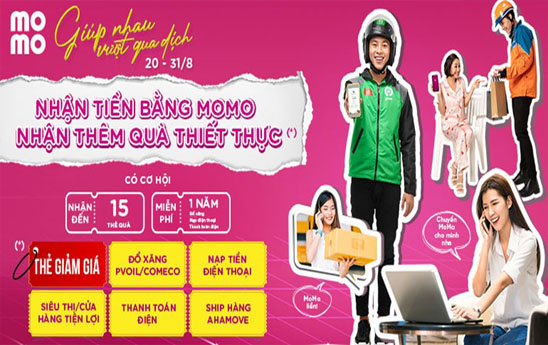 Nhận tiền bằng MoMo có cơ hội nhận đến 15 thẻ quà