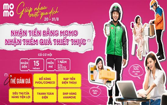 Nhận tiền bằng MoMo có cơ hội nhận đến 15 thẻ quà