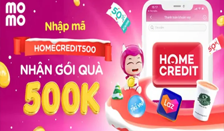 Nhập mã ‘HOMECREDIT500’, nhận gói quà từ MoMo