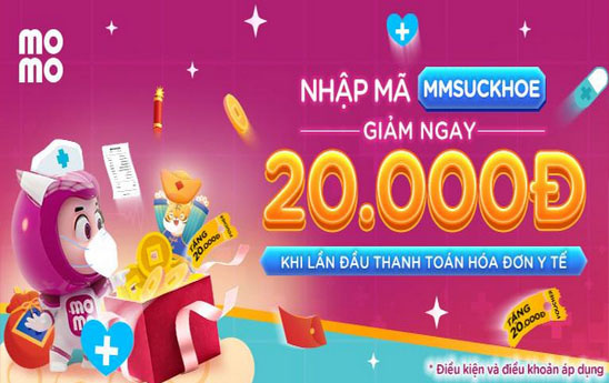 Nhập mã MMSUCKHOE giảm liền 20.000 đồng
