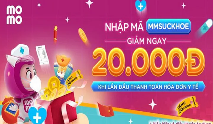 Nhập mã MMSUCKHOE giảm liền 20.000 đồng