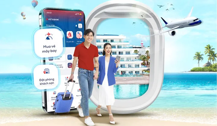 Nhập mã VNPAYFLY30 giảm ngay 30% đặt vé máy bay trên VietABank EZMobile