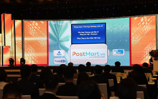 Postmart.vn trong Top 10 giải thưởng thu hẹp khoảng cách số