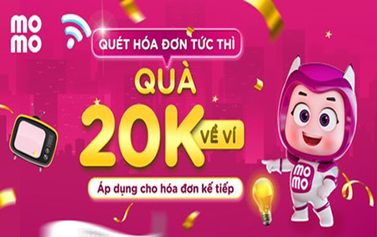 Quét hóa đơn bất kỳ - Nhận ngay thẻ quà 20.000đ cho hóa đơn kế tiếp