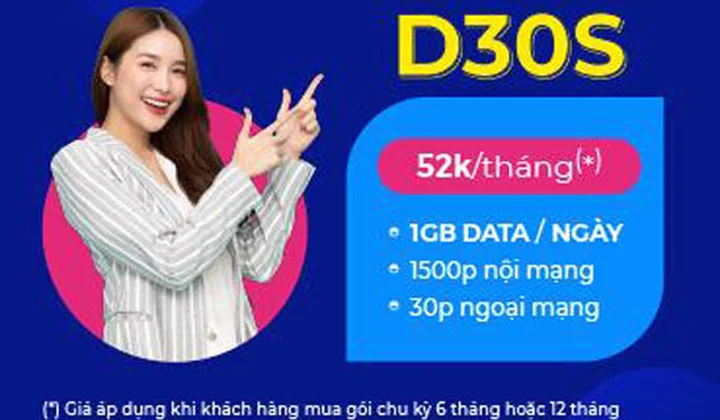Shop VNPT khuyến mãi 03 gói cước trả trước với dung lượng data cực lớn
