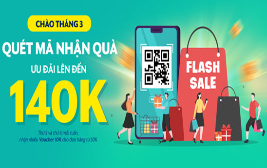 SmartPay “Chào tháng 3 - Quét mã nhận quà”