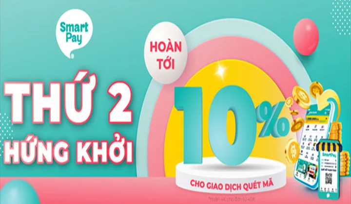 SmartPay hoàn tới 10%