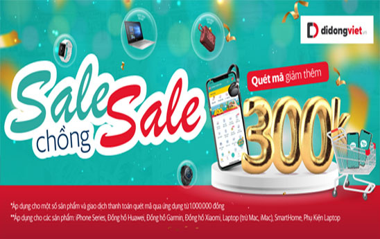 SmartPay ưu đãi tới 300k cho khách hàng mua sắm tại hệ thống Di Động Việt